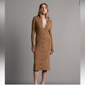 rag & bone Long Sleeve Tan Dress